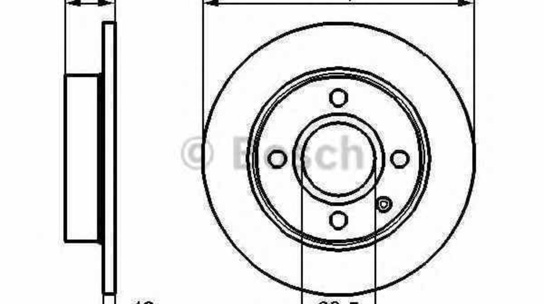 Disc frana FORD FIESTA III GFJ BOSCH 0 986 478 501