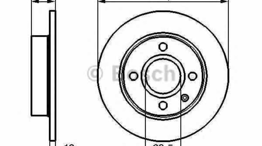 Disc frana FORD FIESTA III GFJ BOSCH 0 986 478 501