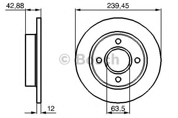 Disc frana FORD FIESTA IV (JA, JB) (1995 - 2002) BOSCH 0 986 478 856 piesa NOUA