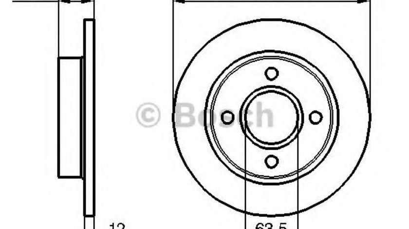 Disc frana FORD FIESTA IV (JA, JB) (1995 - 2002) BOSCH 0 986 478 856 piesa NOUA