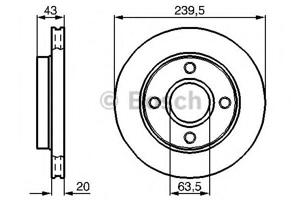 Disc frana FORD FIESTA IV (JA, JB) (1995 - 2002) BOSCH 0 986 478 502 piesa NOUA