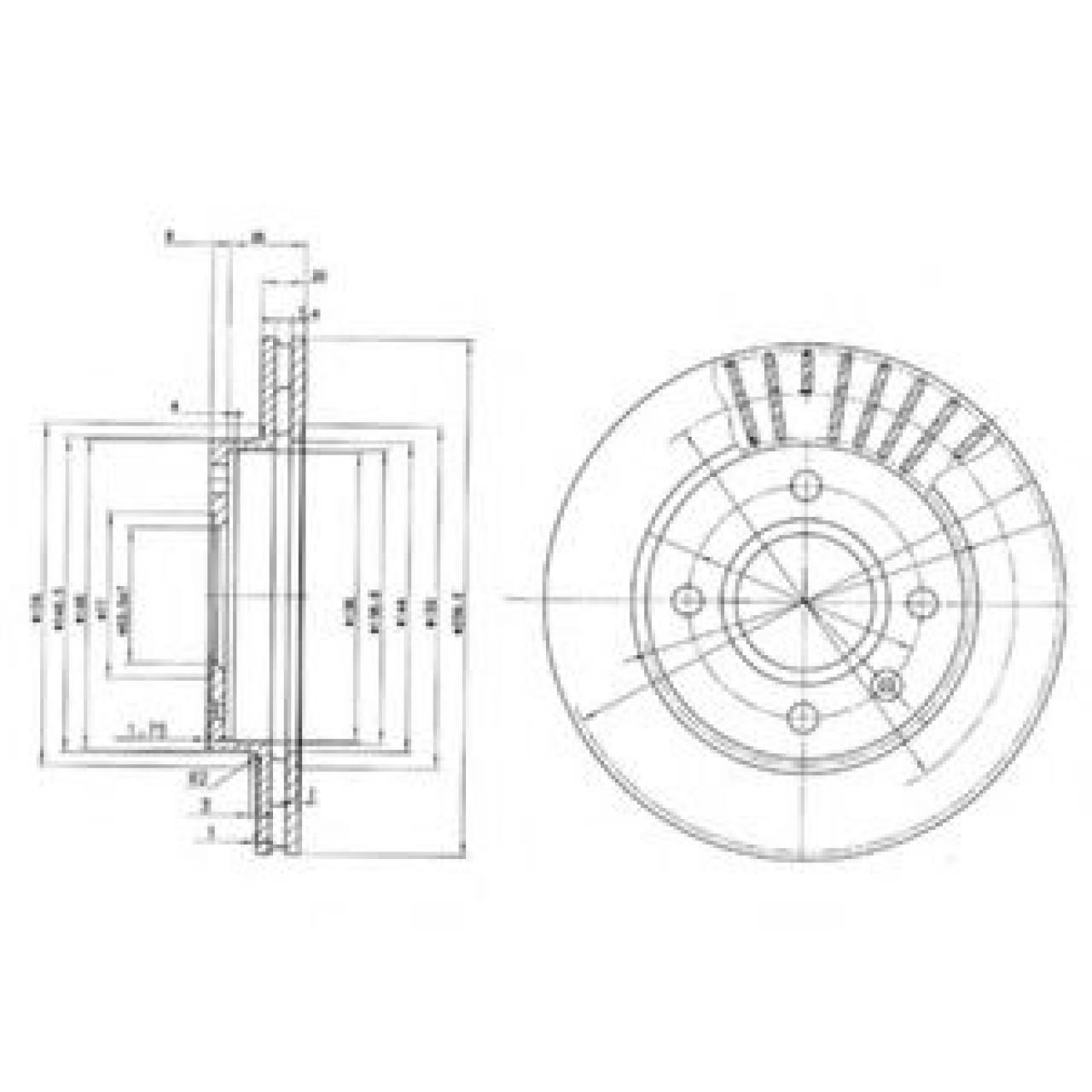 Disc frana FORD FIESTA IV (JA, JB) (1995 - 2002) DELPHI BG2440 piesa NOUA