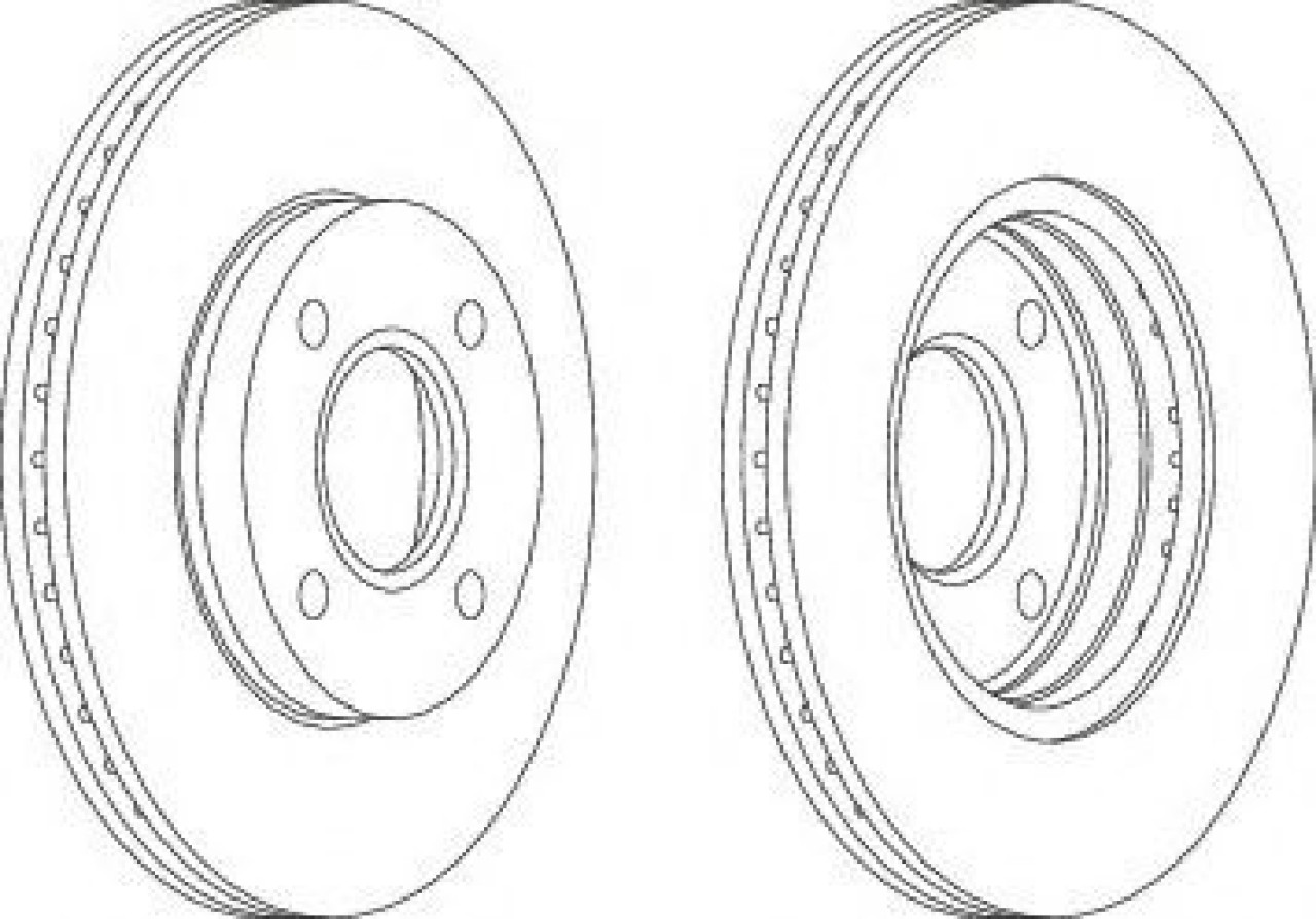Disc frana FORD FIESTA IV (JA, JB) (1995 - 2002) FERODO DDF1072 piesa NOUA