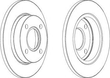 Disc frana FORD FIESTA IV (JA, JB) (1995 - 2002) FERODO DDF845 piesa NOUA