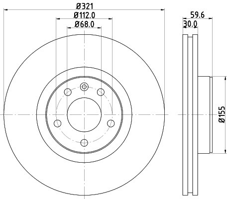 Disc frana FORD FIESTA IV (JA, JB) (1995 - 2002) KRIEGER 0950004103 piesa NOUA