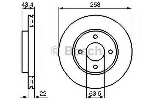 Disc frana FORD FIESTA V (JH, JD) (2001 - 2010) BOSCH 0 986 478 892 piesa NOUA