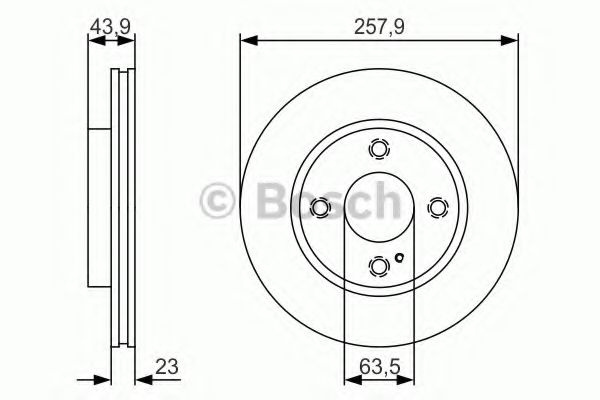 Disc frana FORD FIESTA VI (2008 - 2016) BOSCH 0 986 479 S38 piesa NOUA