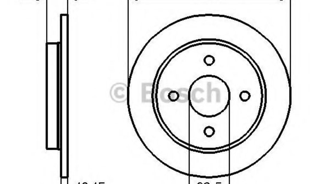 Disc frana FORD FIESTA VI (2008 - 2016) BOSCH 0 986 478 344 piesa NOUA