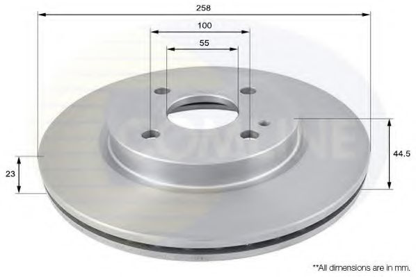 Disc frana FORD FIESTA VI (2008 - 2016) COMLINE ADC0457V piesa NOUA