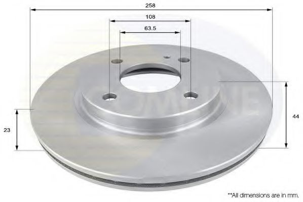 Disc frana FORD FIESTA VI (2008 - 2016) COMLINE ADC1243V piesa NOUA