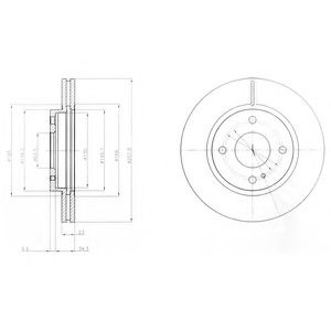 Disc frana FORD FIESTA VI (2008 - 2016) DELPHI BG4170C piesa NOUA