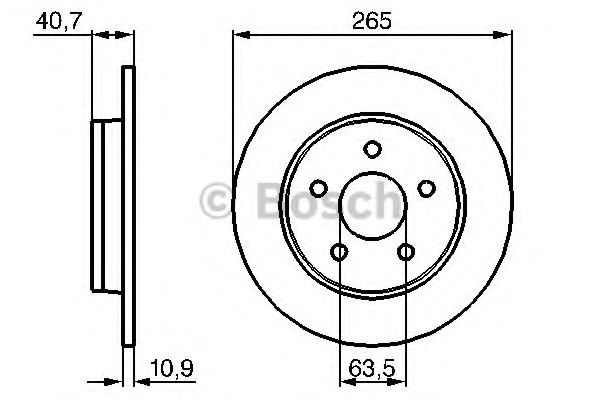 Disc frana FORD FOCUS C-MAX (2003 - 2007) BOSCH 0 986 479 B80 piesa NOUA