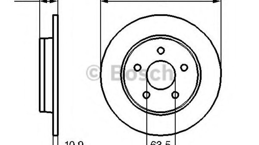 Disc frana FORD FOCUS C-MAX (2003 - 2007) BOSCH 0 986 479 B80 piesa NOUA