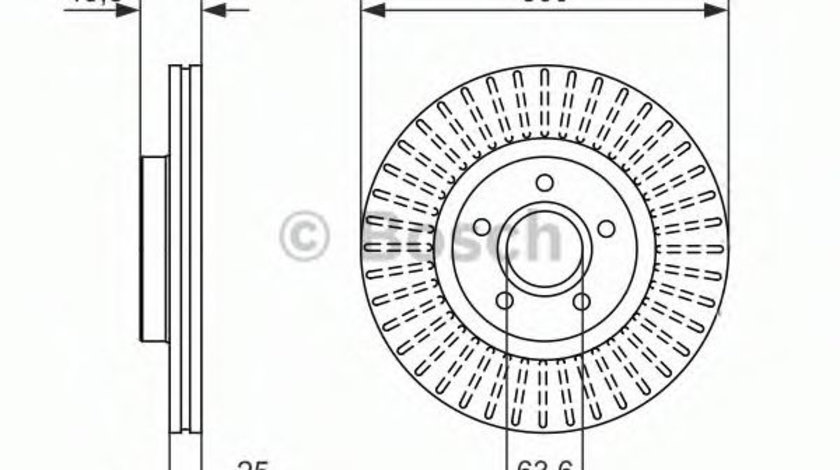 Disc frana FORD FOCUS C-MAX (2003 - 2007) BOSCH 0 986 479 956 piesa NOUA