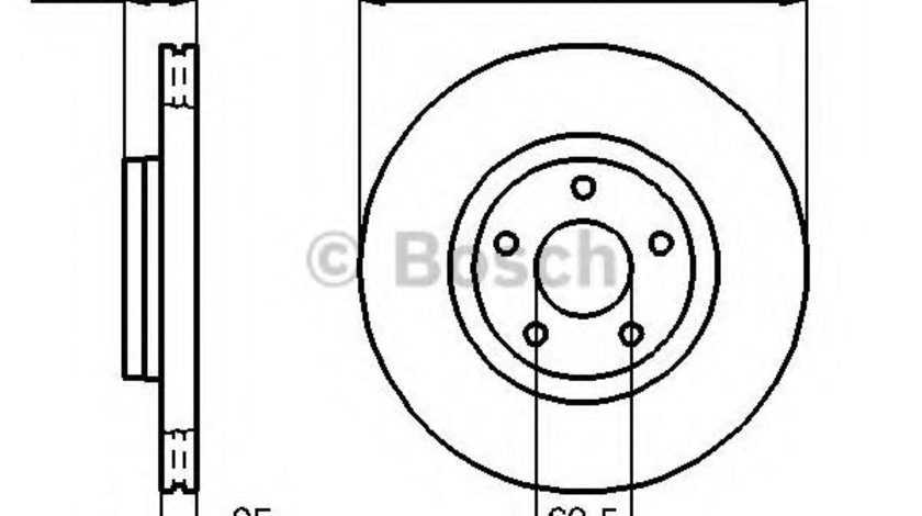 Disc frana FORD FOCUS C-MAX (2003 - 2007) BOSCH 0 986 479 C52 piesa NOUA