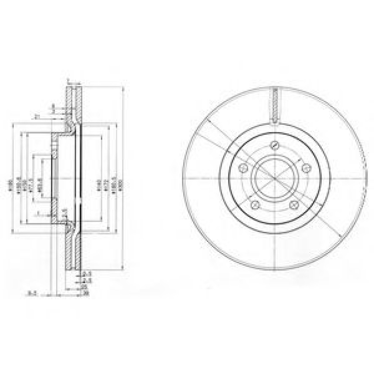 Disc frana FORD FOCUS C-MAX (2003 - 2007) DELPHI BG3895C piesa NOUA