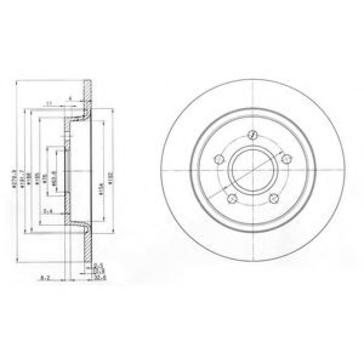 Disc frana FORD FOCUS C-MAX (2003 - 2007) DELPHI BG3897C piesa NOUA