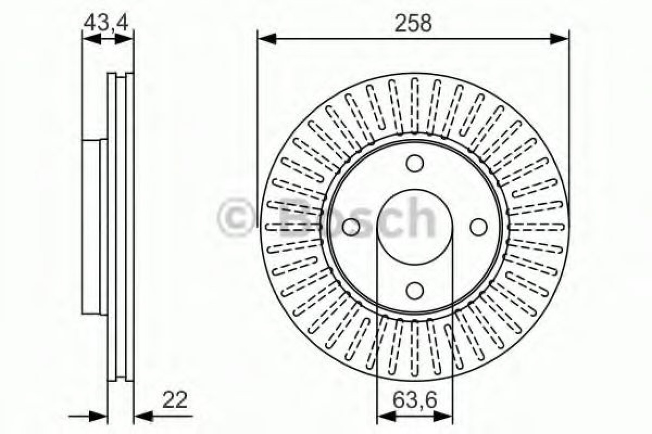 Disc frana FORD FOCUS Combi (DNW) (1999 - 2007) BOSCH 0 986 479 R64 piesa NOUA
