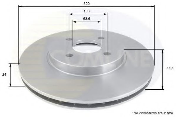 Disc frana FORD FOCUS (DAW, DBW) (1998 - 2007) COMLINE ADC1220V piesa NOUA