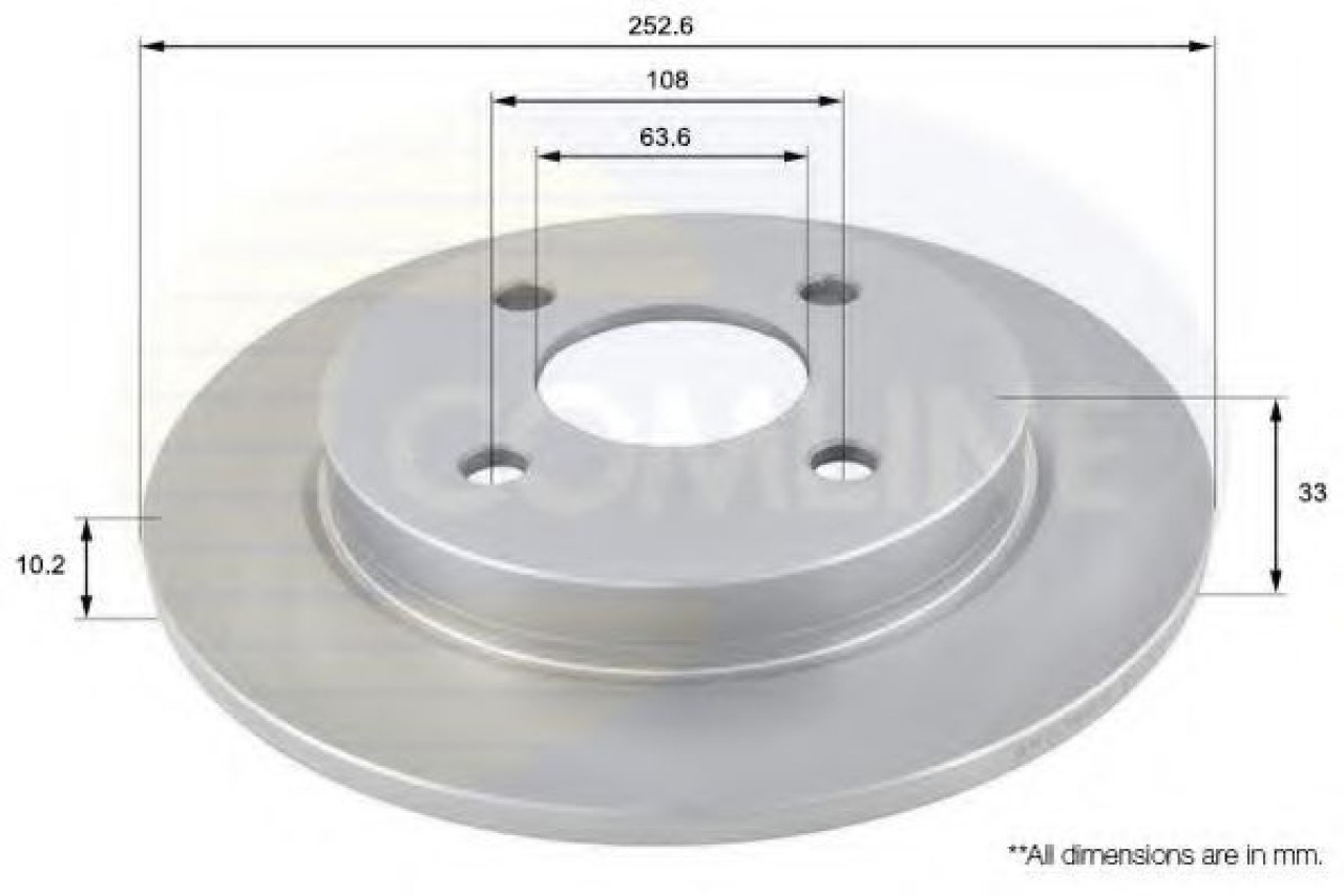 Disc frana FORD FOCUS (DAW, DBW) (1998 - 2007) COMLINE ADC1207 piesa NOUA