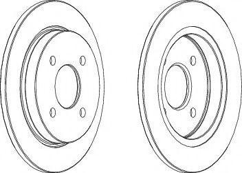 Disc frana FORD FOCUS (DAW, DBW) (1998 - 2007) FERODO DDF281 piesa NOUA