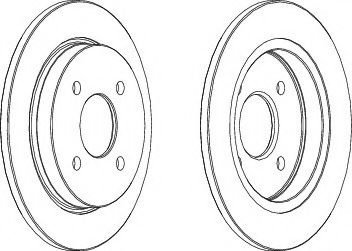 Disc frana FORD FOCUS (DAW, DBW) (1998 - 2007) FERODO DDF281 piesa NOUA
