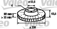 Disc frana FORD FOCUS (DAW, DBW) (1998 - 2007) VALEO 186560 piesa NOUA