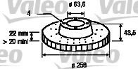 Disc frana FORD FOCUS (DAW, DBW) (1998 - 2007) VALEO 186560 piesa NOUA