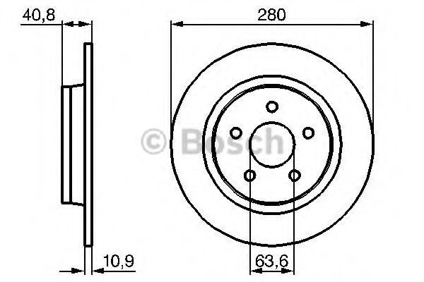 Disc frana FORD FOCUS II Cabriolet (2006 - 2016) BOSCH 0 986 479 170 piesa NOUA