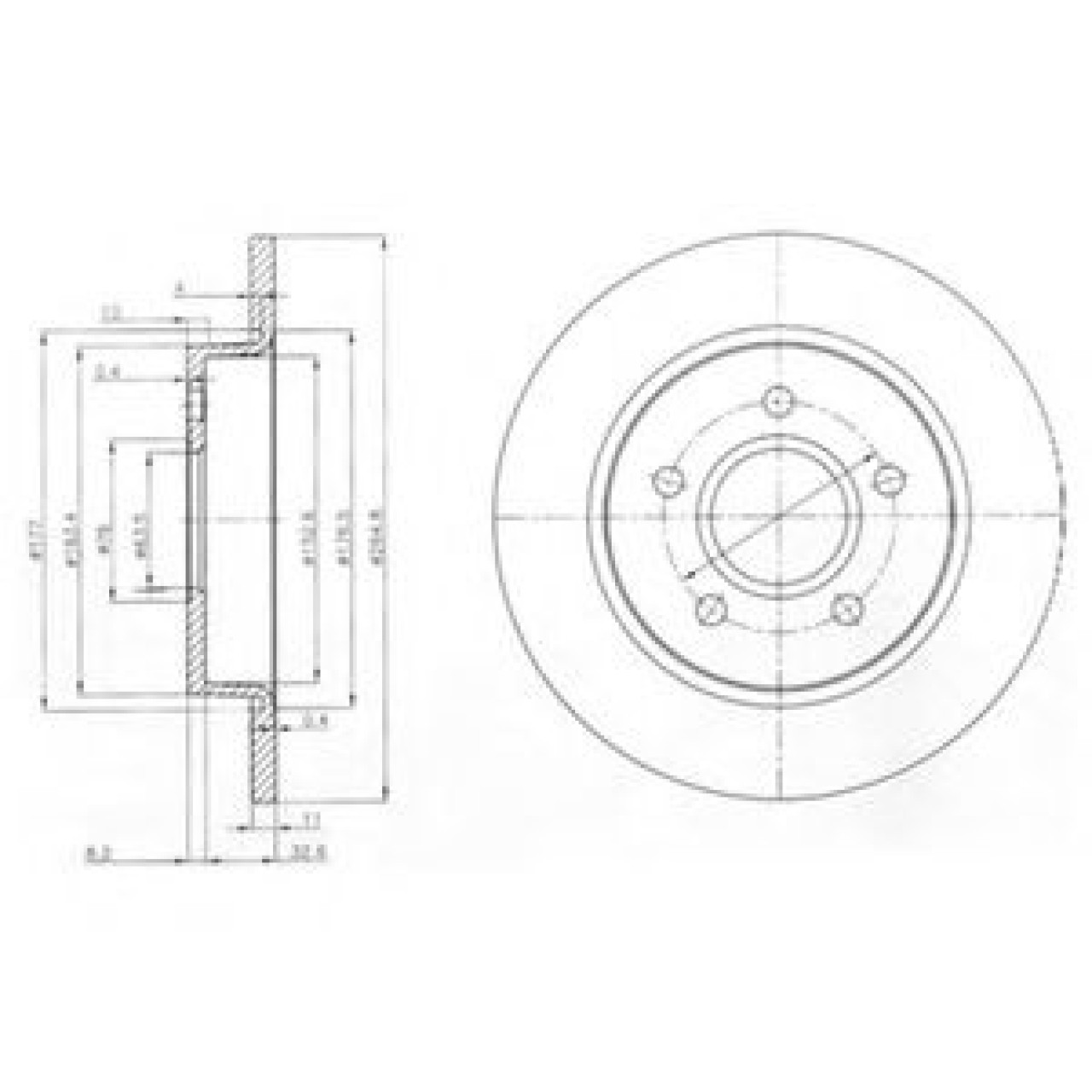 Disc frana FORD FOCUS II Combi (DA) (2004 - 2012) DELPHI BG3896 piesa NOUA