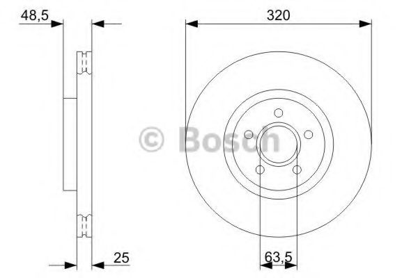 Disc frana FORD FOCUS II (DA) (2004 - 2012) BOSCH 0 986 479 C75 piesa NOUA