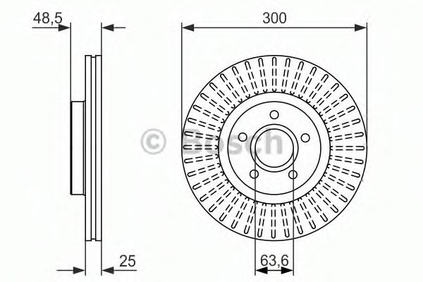 Disc frana FORD FOCUS II (DA) (2004 - 2012) BOSCH 0 986 479 956 piesa NOUA