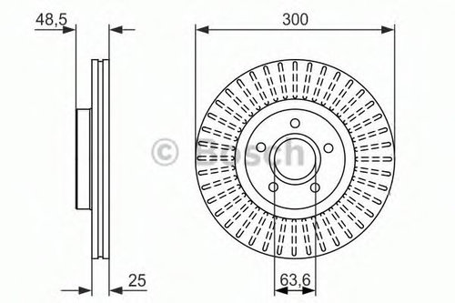 Disc frana FORD FOCUS II (DA) (2004 - 2012) BOSCH 0 986 479 956 piesa NOUA