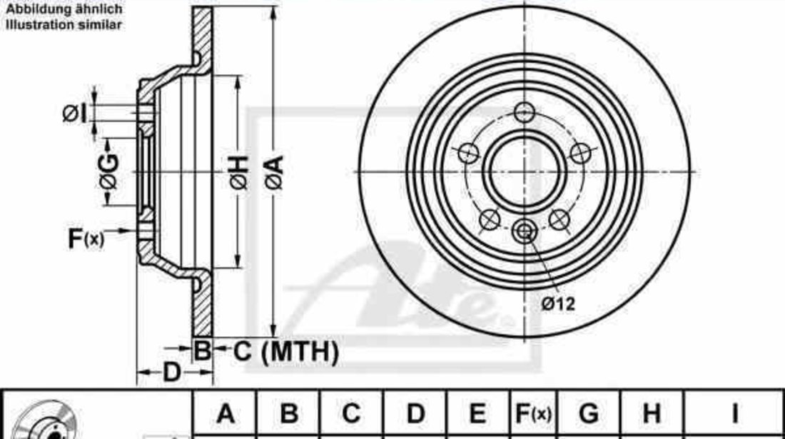 Disc frana FORD FOCUS II DA ATE 24.0111-0145.1