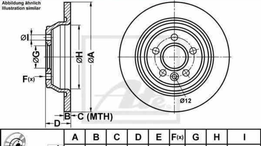 Disc frana FORD FOCUS II DA ATE 24.0111-0145.1