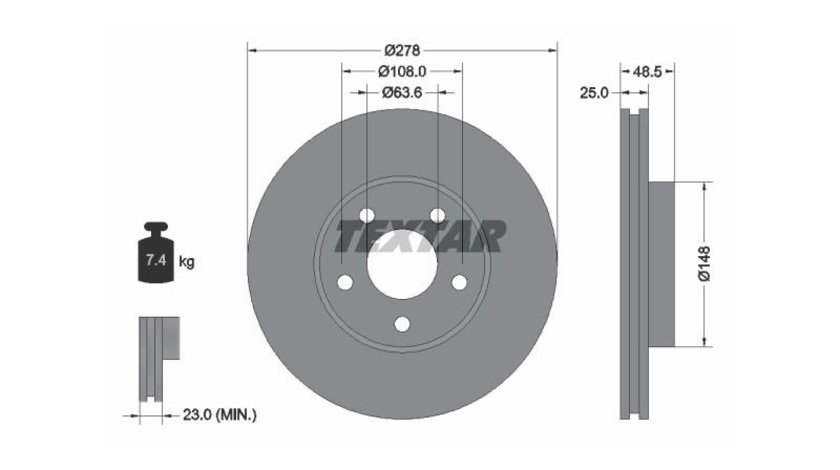 Disc frana Ford FOCUS II Station Wagon (DA_) 2004-2012 #2 0986479173