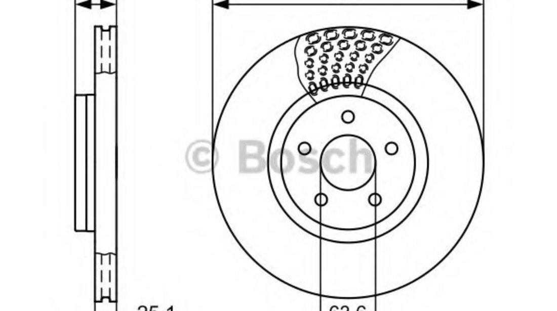 Disc frana FORD FOCUS III (2010 - 2016) BOSCH 0 986 479 660 piesa NOUA