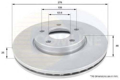 Disc frana FORD FOCUS III Van (2012 - 2016) COMLINE ADC1912V piesa NOUA