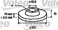 Disc frana FORD FOCUS Limuzina (DFW) (1999 - 2007) VALEO 186425 piesa NOUA