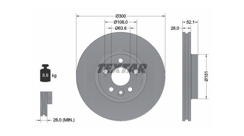 Disc frana Ford FUSION (JU_) 2002-2012 #2 0986479261