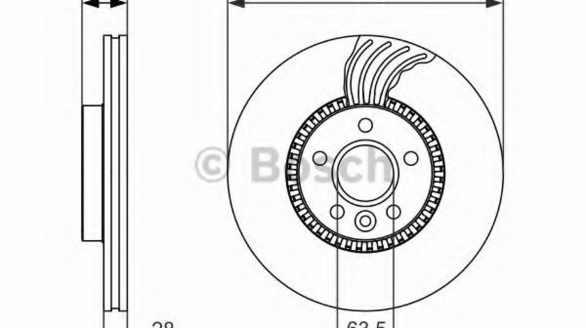 Disc frana FORD GALAXY (WA6) (2006 - 2015) BOSCH 0 986 479 C19 piesa NOUA