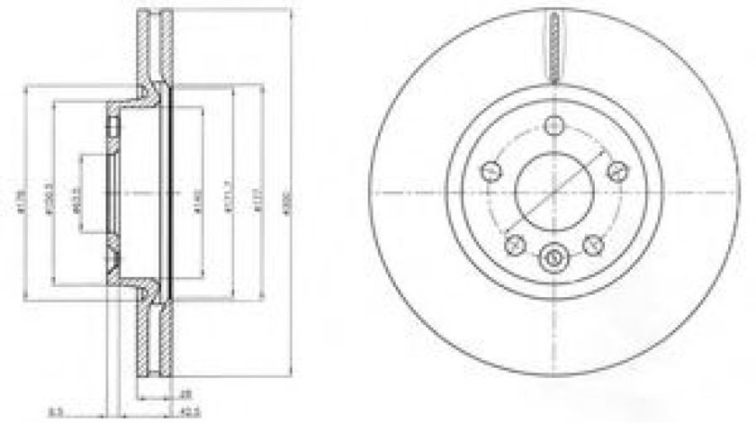 Disc frana FORD GALAXY (WA6) (2006 - 2015) DELPHI BG4094C piesa NOUA