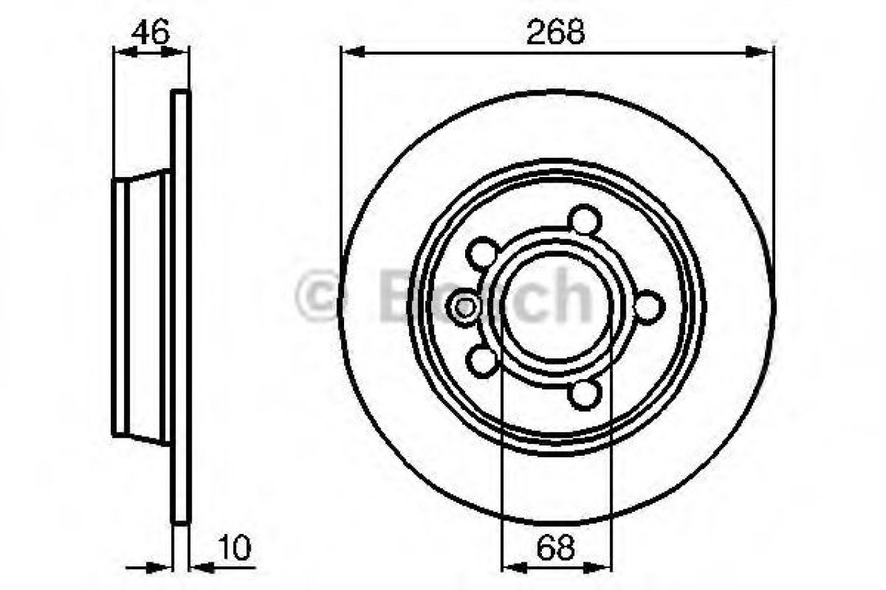 Disc frana FORD GALAXY (WGR) (1995 - 2006) BOSCH 0 986 478 421 piesa NOUA