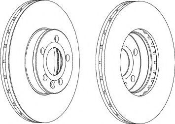 Disc frana FORD GALAXY (WGR) (1995 - 2006) FERODO DDF1559 piesa NOUA