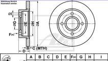 Disc frana FORD KA (RB) (1996 - 2008) ATE 24.0112-...