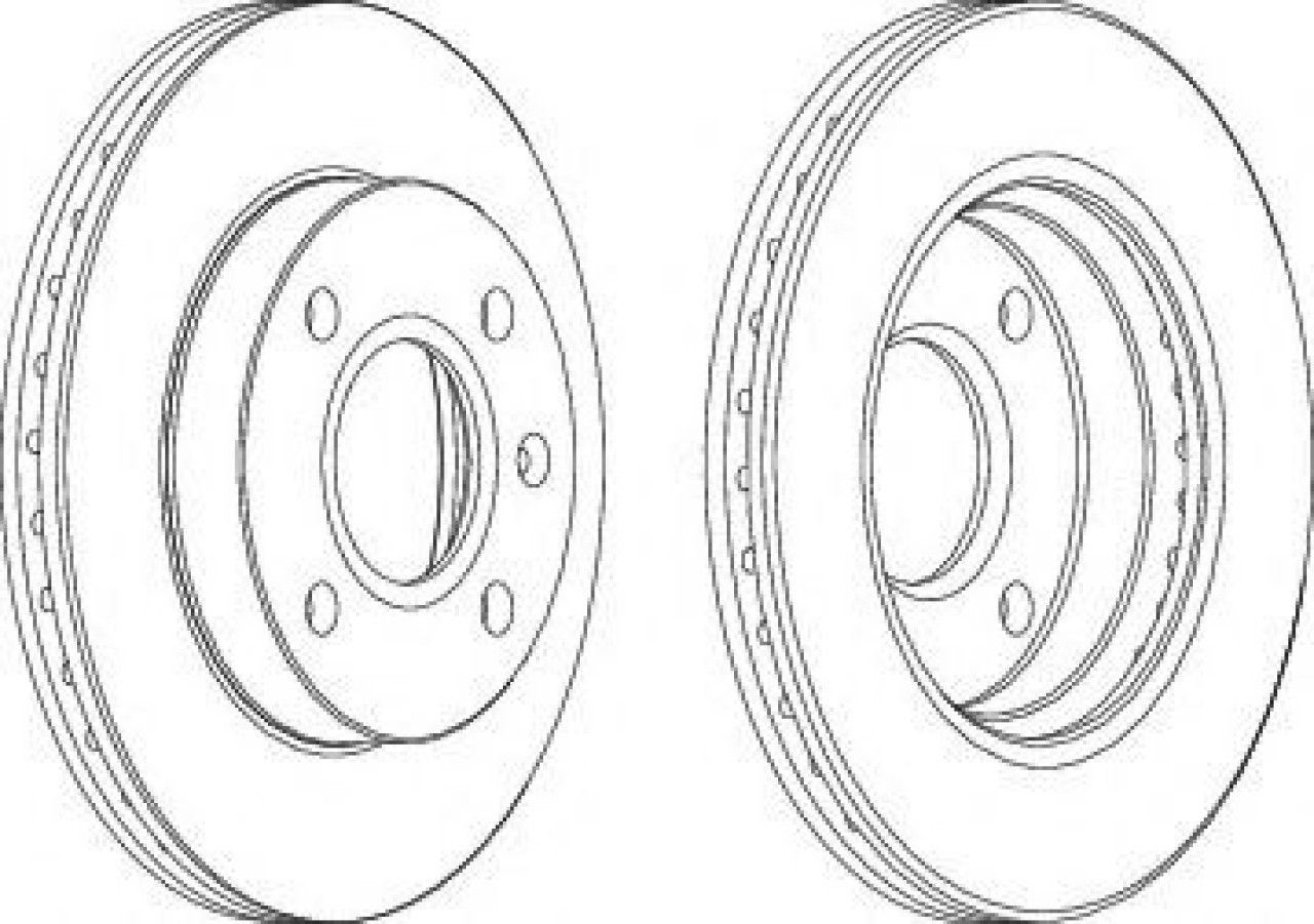 Disc frana FORD KA (RB) (1996 - 2008) FERODO DDF766 piesa NOUA