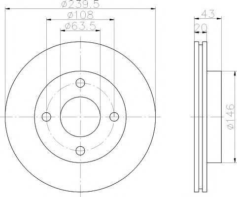 Disc frana FORD KA (RB) (1996 - 2008) TEXTAR 92051003 piesa NOUA