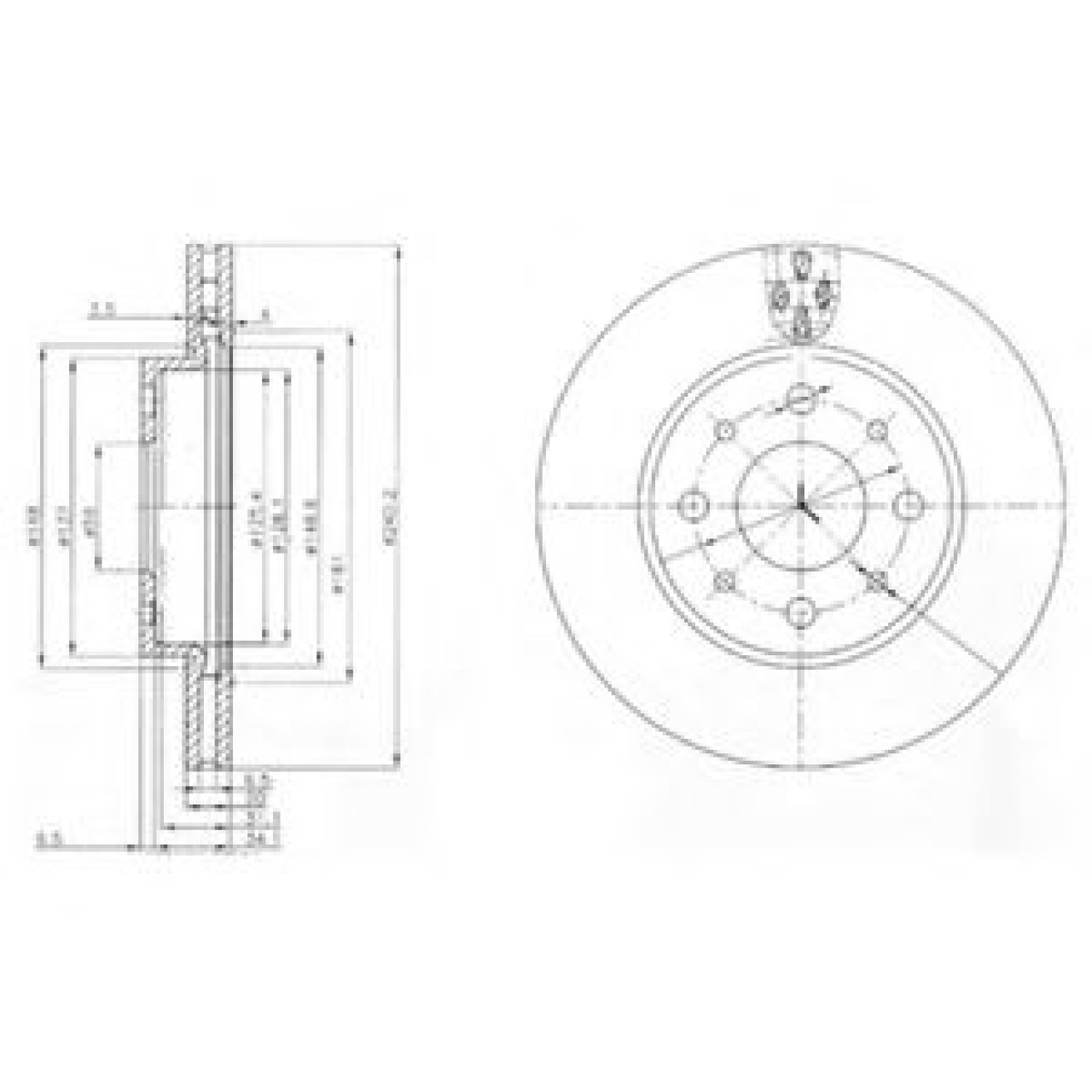 Disc frana FORD KA (RU8) (2008 - 2016) DELPHI BG3839 piesa NOUA