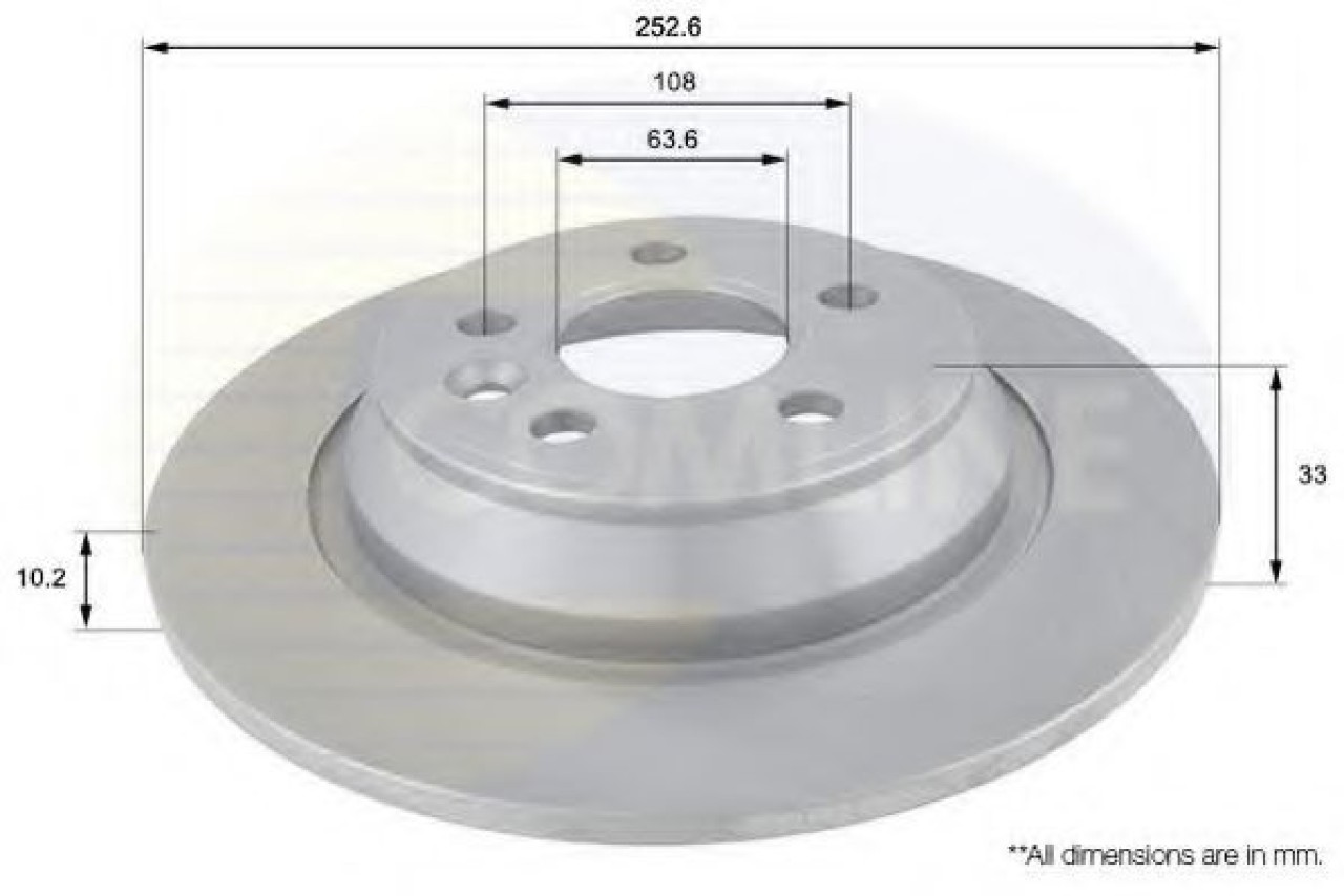 Disc frana FORD KUGA I (2008 - 2016) COMLINE ADC1240 piesa NOUA