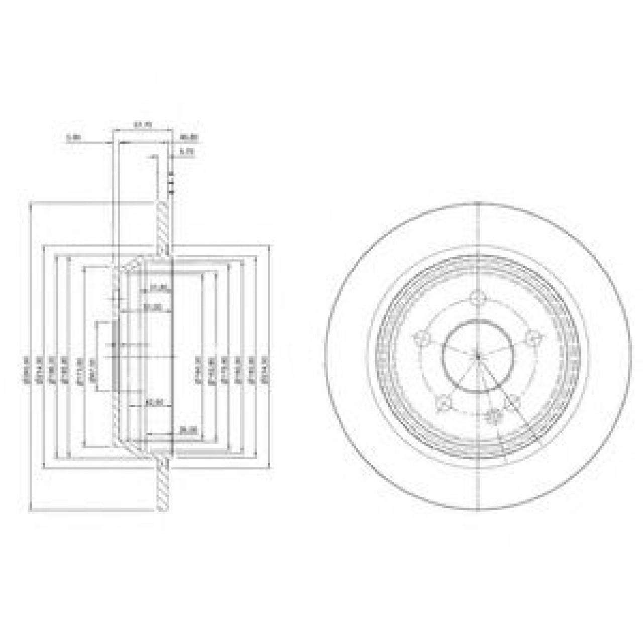 Disc frana FORD KUGA I (2008 - 2016) DELPHI BG4063C piesa NOUA